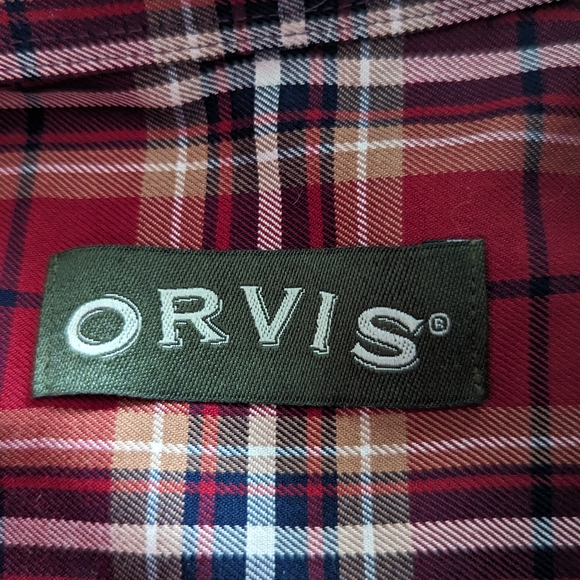 Orvis wrinkle free men's plaid button down shirt, size small, 100% cotton - Picture 6 of 10